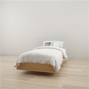 Nexera Truffle 76-in x 41.13-in Twin Size Platform Bed