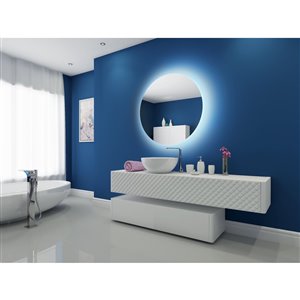 Paris Mirror Original 40-in x 40-in 3000K Round Backlit Mirror