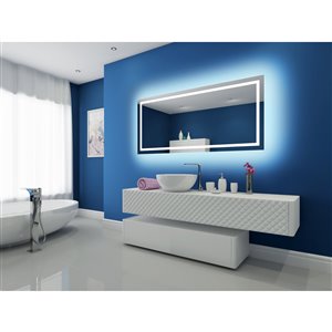 Paris Mirror 70-in x 32-in 6000K 24V LED Lighting Mirror