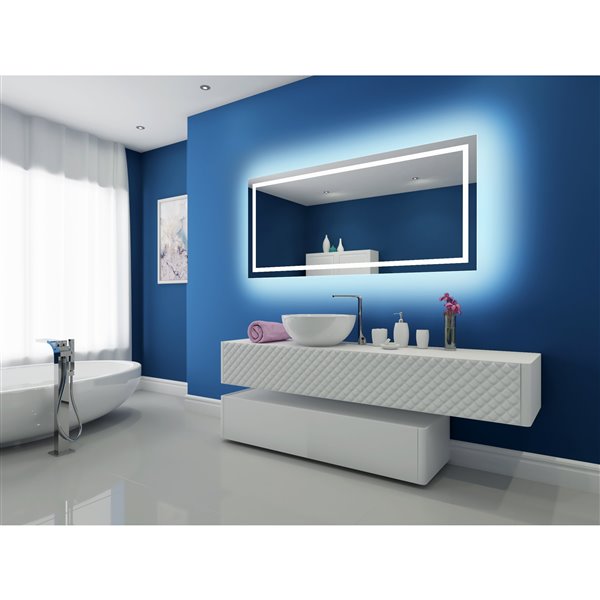 Paris Mirror Backlit 70-in x 32in 3000k Harmony Mirror