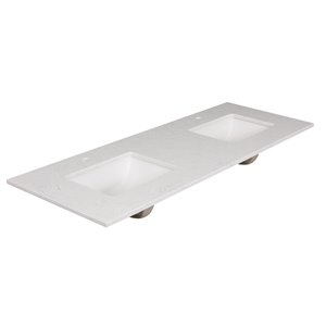Foremost Ariston 61-in White Engineered Stone Top Single Hole