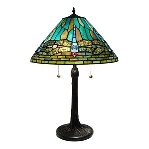 Fine Art Lighting Ltd. Tiffany 24-in Vintage Bronze 2-Light Table Lamp