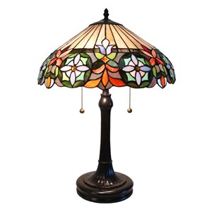 Fine Art Lighting Ltd. Tiffany Style 24-in Vintage Bronze 2-Light Table Lamp