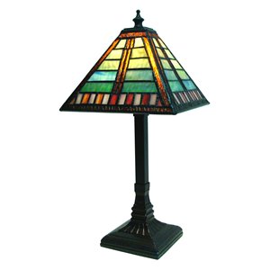 Fine Art Lighting Ltd. Mission 14-in Vintage Bronze Tiffany Style Table Lamp
