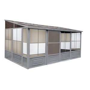 Florence Add-A-Room de Gazebo Penguin, 10 pi x 16 pi, gris