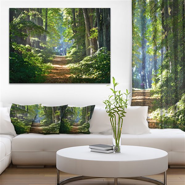 Designart Canada Forest Morning Print on Canvas 30-in x 40-in