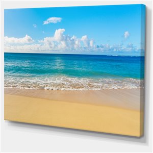 Toile imprimée, paisible plage de mer tropicale, 30" x 40"