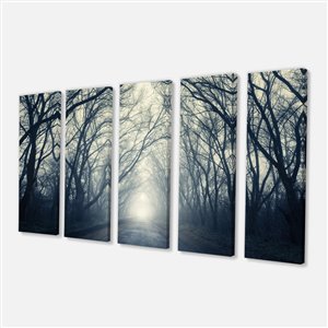 Toile imprimée, forêt d'automne, 28" x 60", 5 panneaux