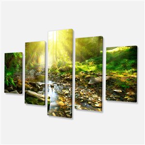 Toile imprimée ruisseau de montagne, 60" x 32", 5 panneaux