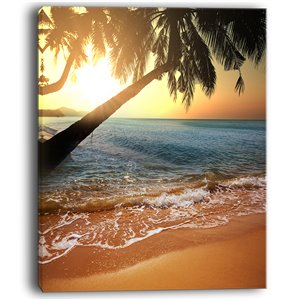 Toile imprimée plage tropique - 30" x 40"