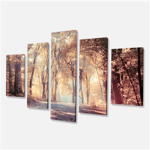 Toile imprimée forêt d'automne, 60" x 32", 5 panneaux