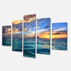 Toile imprimée plage exotique, 60" x 32" - 5 panneaux