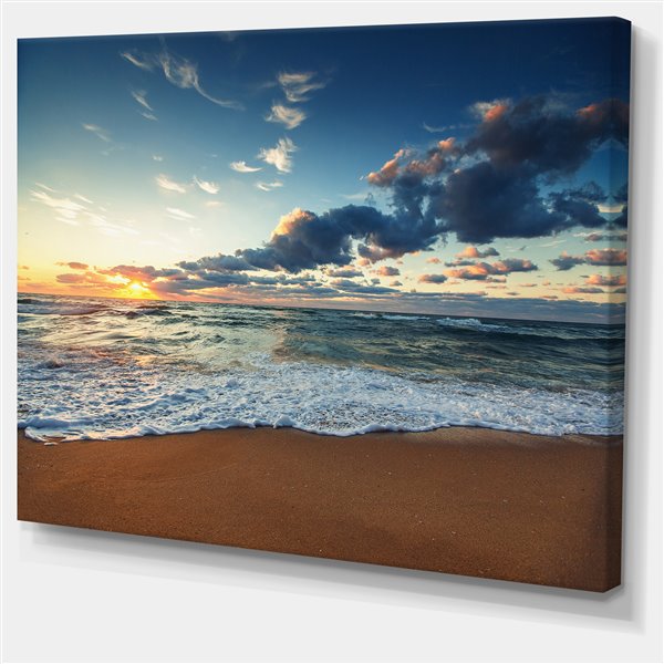 Lever de soleil sur l'océan, tableau, 30"x40"