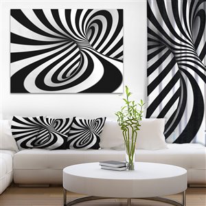 Spirale noir et blanc, impression sur toile, 30"x 40"