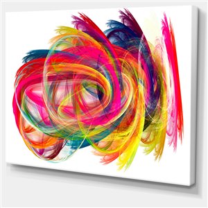 Designart Canada Colourful Thich Strokes Print on Canvas 30-in x 40-in