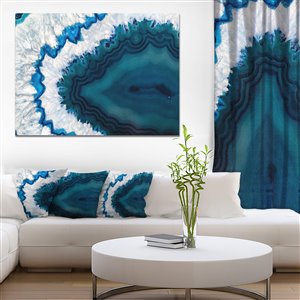Designart Canada Blue Brazilian Geode 30-in x 40-in Canvas Wall Art