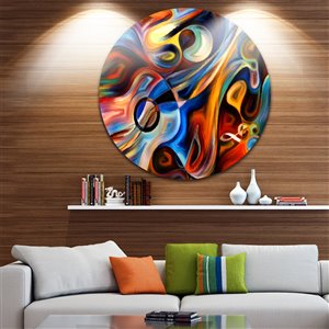 Designart Canada Music and Rhythm 38-in Round Metal Wall Art