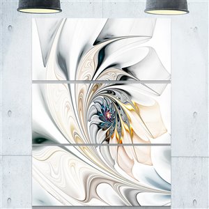 Imprimée en metal, vitraux blanc, 28" X 36" - 3 panneaux
