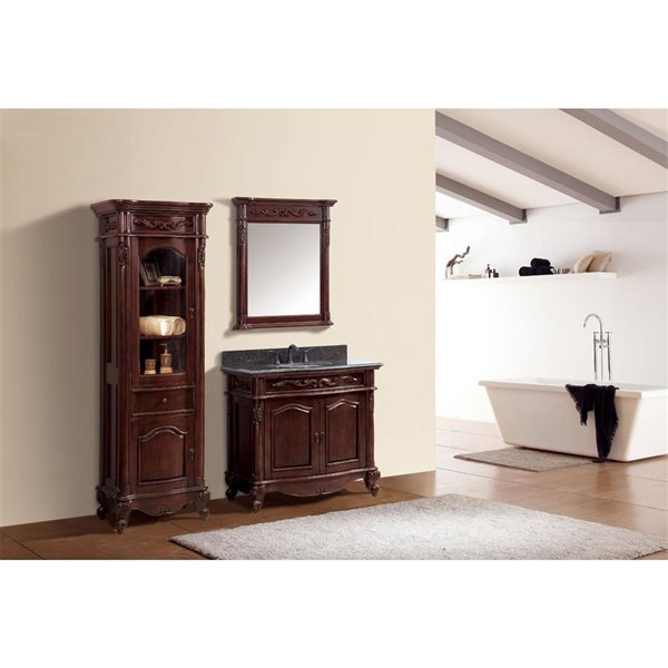 Avanity Provence Antique 30 In Cherry Bathroom Mirror