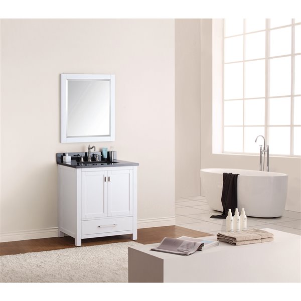 Miroir Brooks/Modero/Tribeca, Avanity, 24 po, blanc