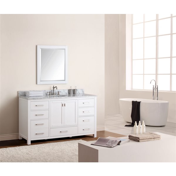 Miroir Brooks/Modero/Tribeca, Avanity, 28 po, blanc