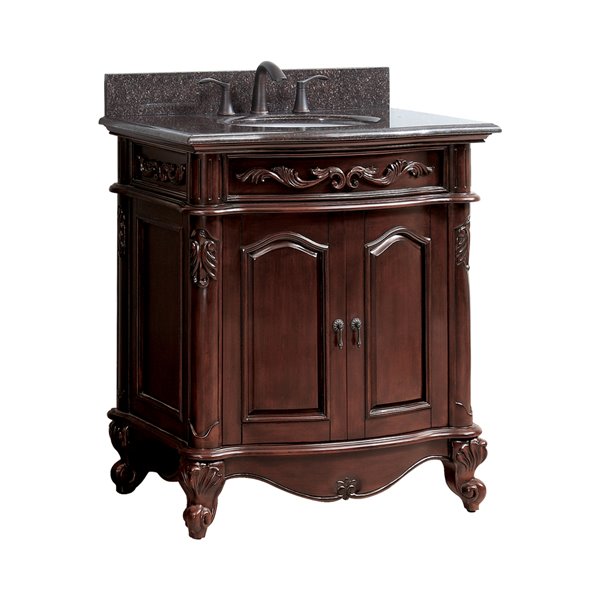 Avanity Provence 31 In Cherry Brown, Provence Double Sink Vanity