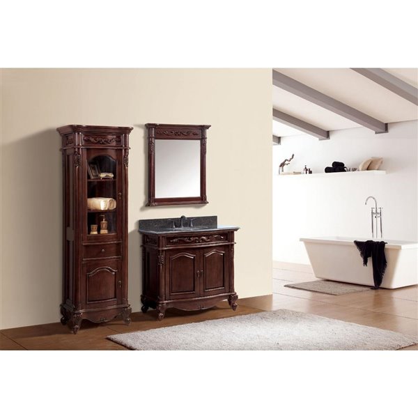 Avanity Provence 37 In Single Sink Cherry Bathroom Vanity