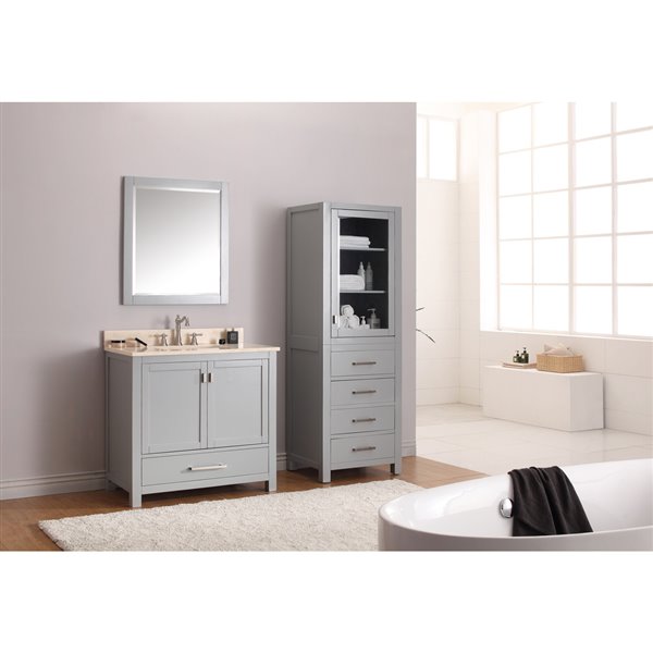 Armoire à linge Avanity Modero, 24 po, gris