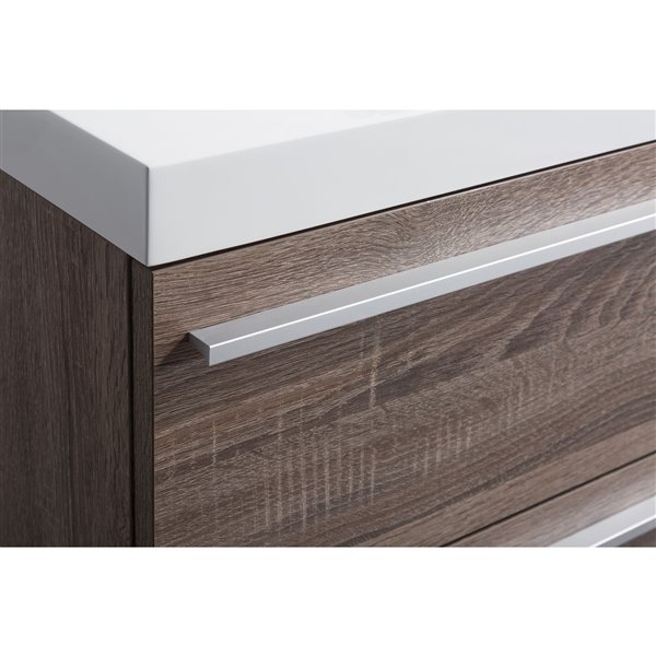 GEF Rosalie 48-in Soft Oak Single Sink Bathroom Vanity with Acrylic Top