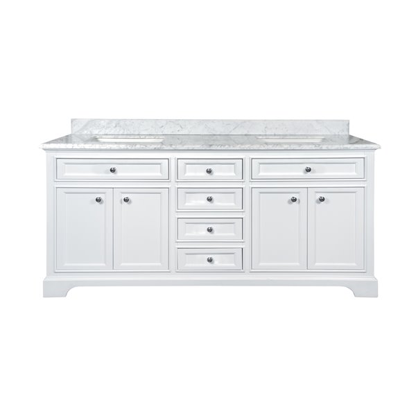 White Single Sink Bathroom Vanity With, 72 Inch Bathroom Vanity Single Sink Without Top