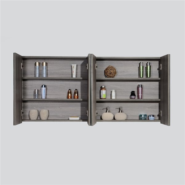 GEF Selena Medicine Cabinet, 60-in Maple Grey LAMC60MG | RONA