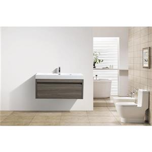 GEF Selena 48-in Maple Grey Single Sink Bathroom Vanity with Acrylic Top