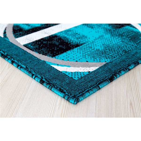 Tapis Lily de la collection Luminance, Turquoise, 2 pix8 pi