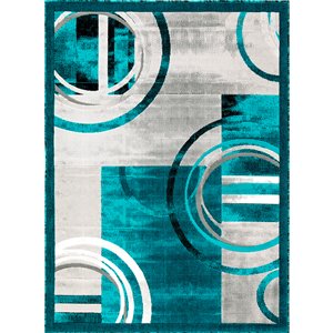 Tapis Lily de la collection Luminance, Turquoise, 2 pix8 pi