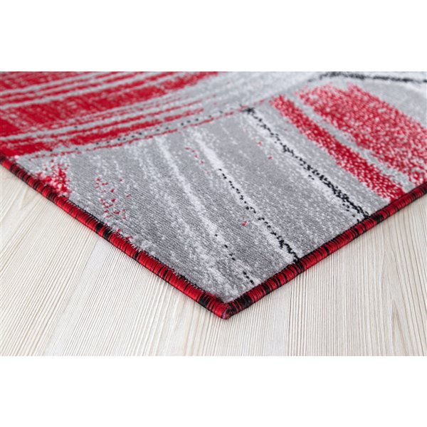 Tapis Mariah, 5 pi x 8 pi, rouge