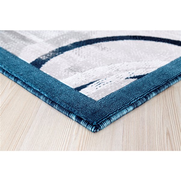 Tapis Ariana de la collection Luminance, bleu foncé, 2 pix8 pi