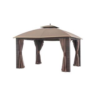 Abri-soleil en osier Sonoma de Sunjoy, 12'x10', brun