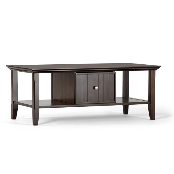 Simpli Home Acadian 47 5 In X 24 In X 18 5 In Tobacco Brown Stain Coffee Table Axwell3 001 Rona