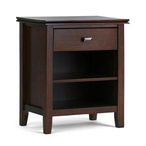 Simpli Home Artisan 24-in x 15-in x 27-in Auburn Brown Bedside Table