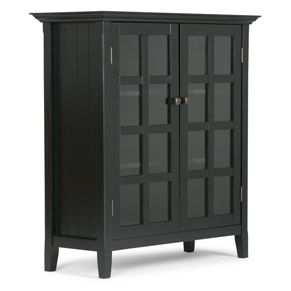 Simpli Home Acadian Black Medium Storage Cabinet Axreg007 Bl Rona
