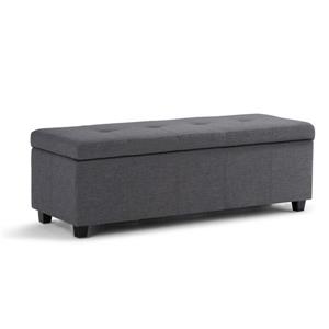 Banc de rangement Castleford, 48 po x 17 po x 16 po, gris ardoise