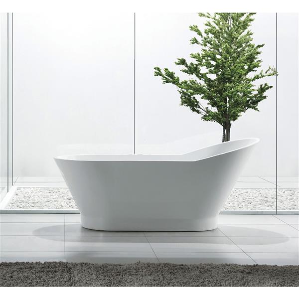 Jade Bath Zoe 67-in White One Piece Freestanding Tub