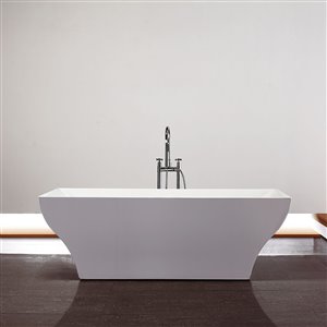 Jade Bath Da Vinci 70-in White One Piece Freestanding Tub