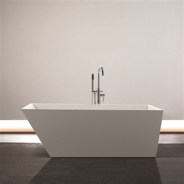 Jade Bath Morning Star 59-in White Freestanding Tub