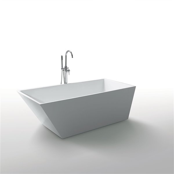 Jade Bath Morning Star 59-in White Freestanding Tub