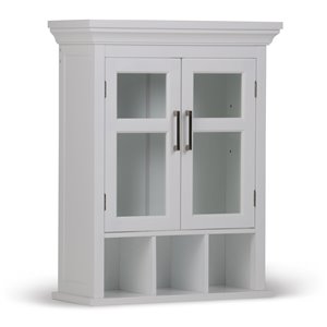 Simpli Home Avington 10-In x 24-In x 30-In White Two Door Wall Cabinet