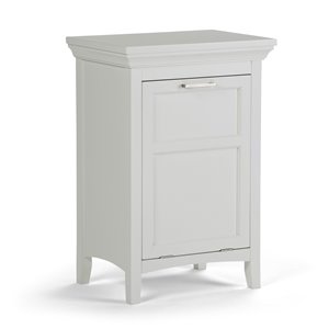 Simpli Home Avington 20.5-In x 15-In x 30-In White Laundry Hamper