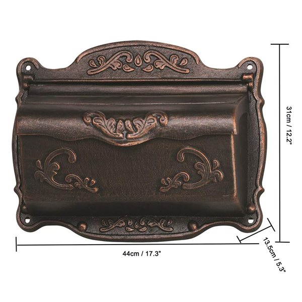 Fine Art Lighting Ltd. Bronze Ornate Wall Mounted Mailbox