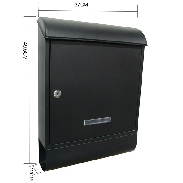 Fine Art Lighting Ltd. Black Locked Mailbox with Newspaper Holder