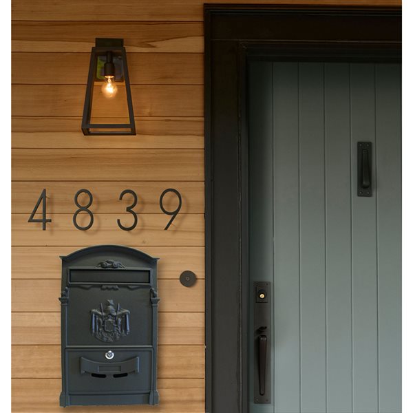 Fine Art Lighting Ltd. Black Aluminum Mailbox